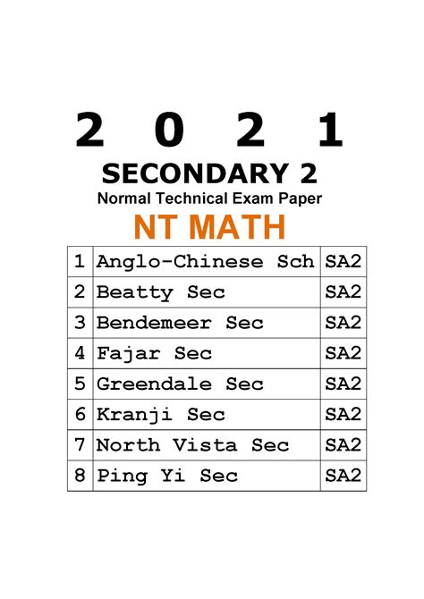 EXAM PAPER FOR SECONDARY TWO NORMAL TECHNICAL Ebook Epub