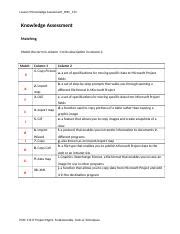 EXCEL LESSON 9 KNOWLEDGE ASSESSMENT ANSWERS Ebook Epub