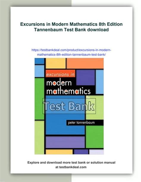 EXCURSIONS IN MODERN MATHEMATICS 8TH EDITION ANSWERS Ebook Kindle Editon