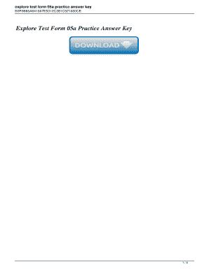EXPLORE TEST FORM 05A PRACTICE ANSWER KEY Ebook Epub