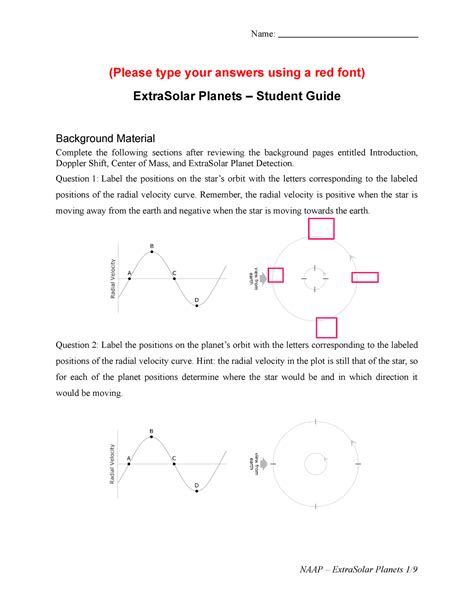 EXTRASOLAR PLANETS NAAP ANSWERS Ebook Reader