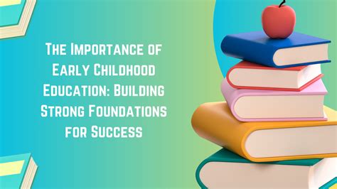 Early Childhood Education: Building a Strong Foundation for the Future