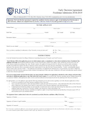 Early Decision Rice: An Overview