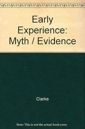 Early Experience: Myth and Evidence Ebook PDF