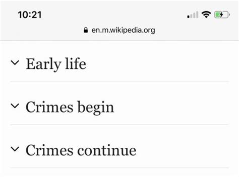 Early Life and Crimes