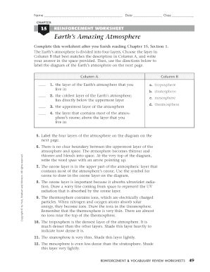 Earth Amazing Atmosphere Worksheet Answers PDF