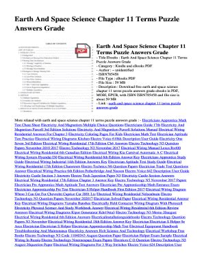 Earth And Space Science Chapter 11 Terms Puzzle Answers Grade Kindle Editon