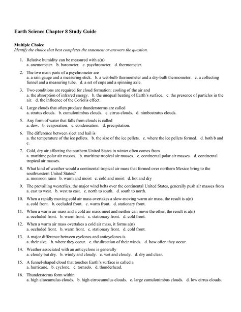 Earth Science Chapter 13 Answers Epub