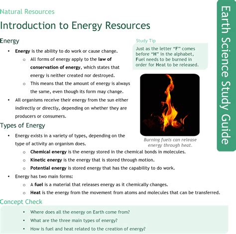 Earth Science Energy Resources Study Guide Answers Doc