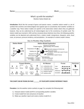 Earth Science Interpreting Station Models Answers Doc