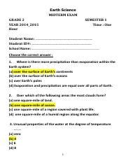 Earth Science Midterm Test Answer Key Epub