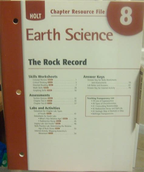 Earth Science Skill Sheet Answers PDF