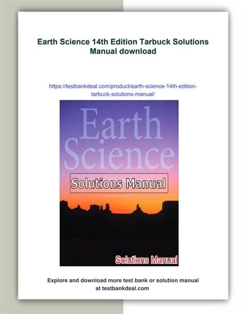 Earth Science Solutions Manual Tarbuck Reader