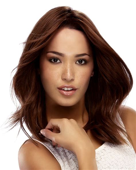 Easeful Auburn Straight Remy Human Hair Long Wigs