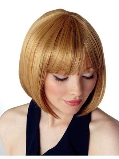 Easeful Blonde Straight Chin Length Bob Wigs