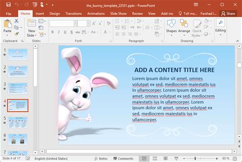 Easter Bunny Powerpoint Template