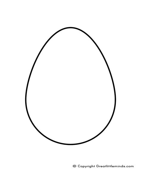Easter Egg Cut Out Template