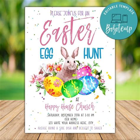 Easter Egg Hunt Invitation Template Free