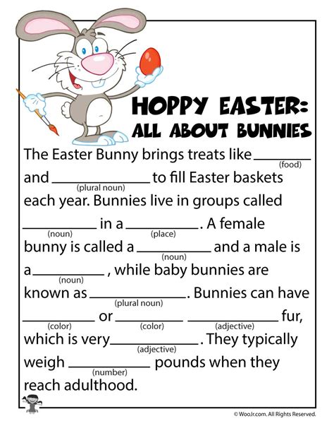 Easter Mad Libs Printable