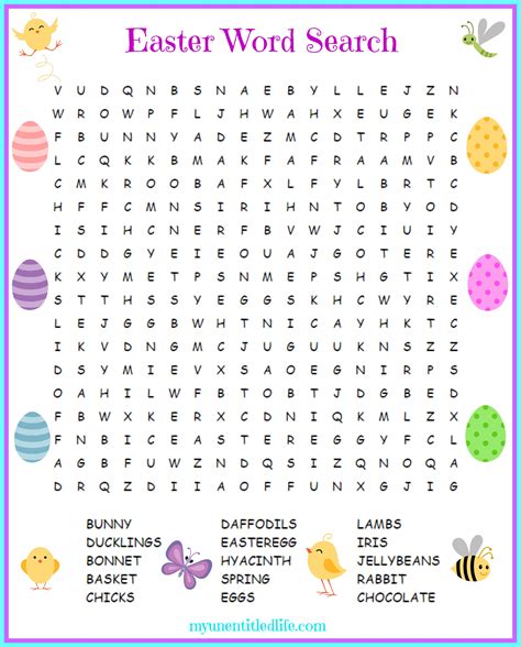 Easter Word Puzzles Printable