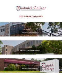 Eastwick College Catalog