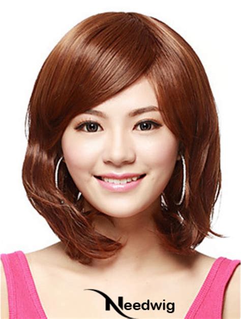 Easy Auburn Straight Shoulder Length Synthetic Wigs