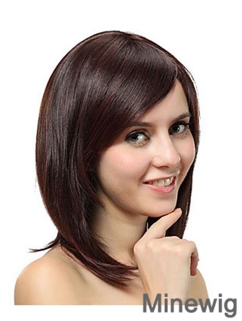 Easy Auburn Straight Shoulder Length Wigs For Cancer