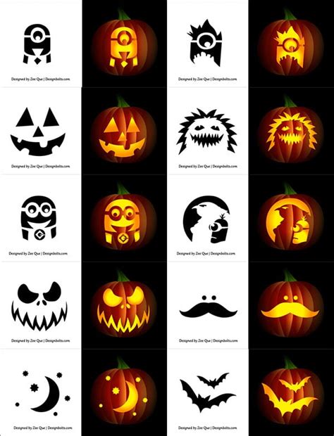 Easy Carving Pumpkin Templates