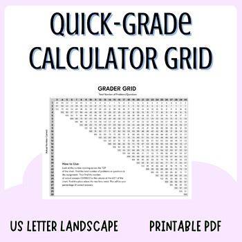 Easy Grader Printable