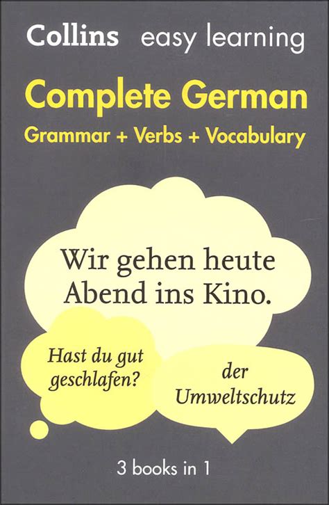 Easy Learning German Complete Grammar Verbs and Vocabulary 3 books in 1 Collins Easy Learning German German Edition Doc