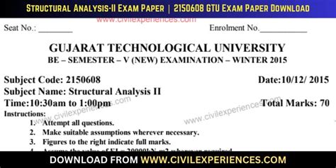 Easy Paper Solution Gtu Structure Analysis 2 Epub