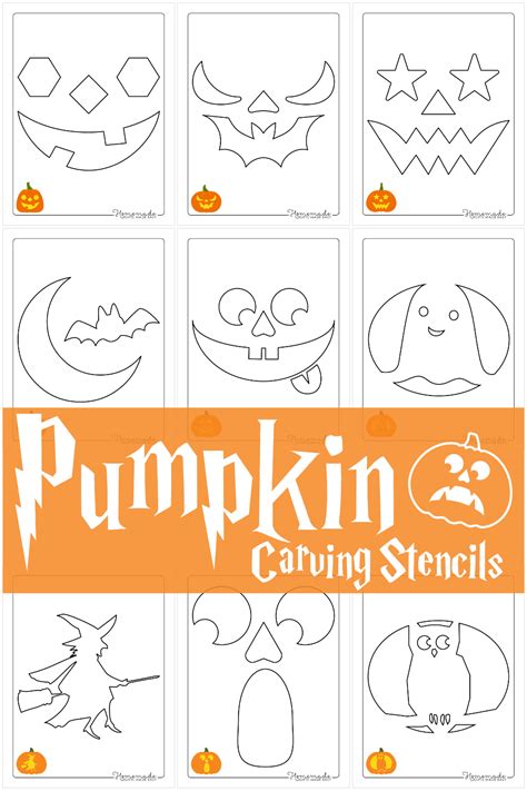 Easy Pumpkin Face Templates