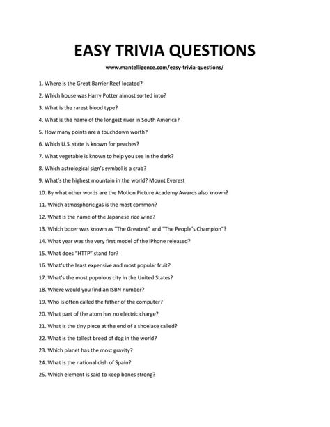 Easy Questions