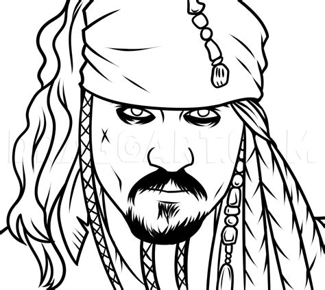 Easy Simple Jack Sparrow Drawing