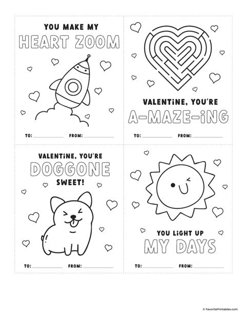 Easy Simple Printable Valentines Cards For Kids
