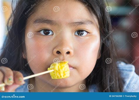 Eating dumplings: