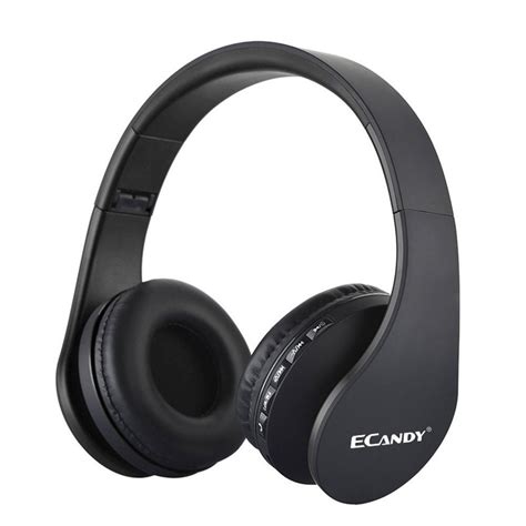 Ecandy Bluetooth Earphone Microphone Black Reader