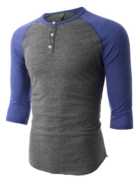 Eco-Conscious Comfort: Tencel Fabric Henley Raglan Shirt for Men - Short Sleeve