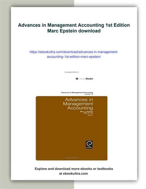 Eco-Management Accounting 1st Edition PDF