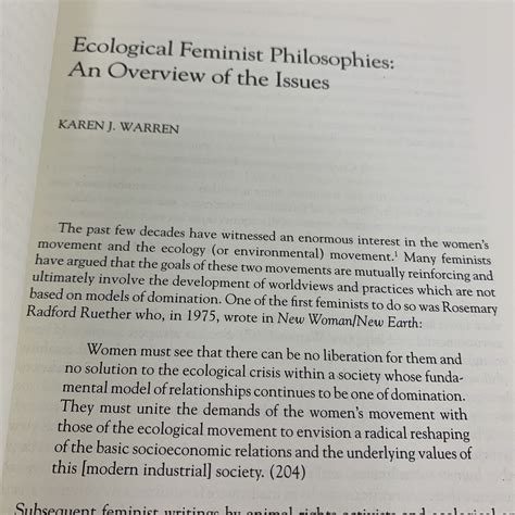 Ecological Feminist Philosophies Doc