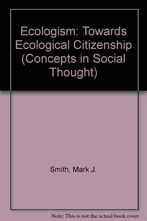 Ecologism Concepts Social Thought Reader