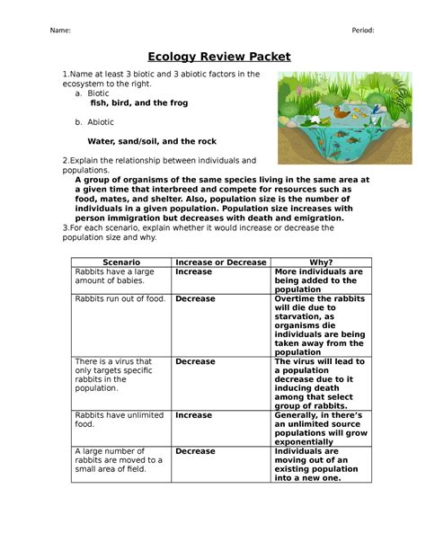 Ecology Packet Answers Kindle Editon