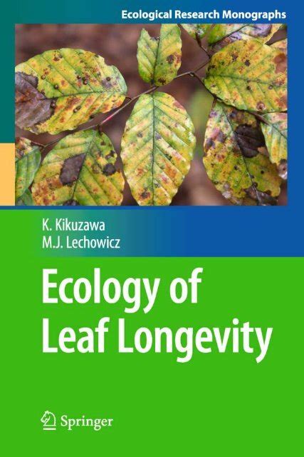 Ecology of Leaf Longevity 1st Edition Doc