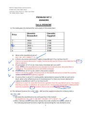 Econ 211 Problem Set 2 Answers Doc