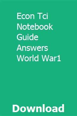 Econ Tci Notebook Guide Answers Epub