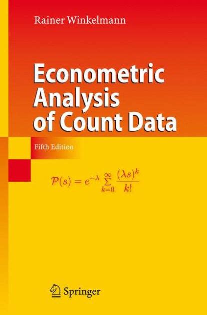 Econometric Analysis of Count Data 5th Edition PDF
