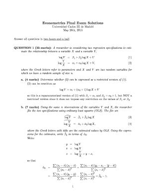 Econometrics Questions And Answers PDF