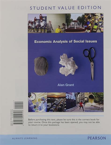 Economic Analysis of Social Issues Student Value Edition Pearson Series in Economics Kindle Editon