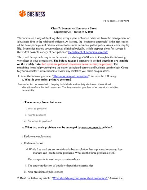 Economic Homework Answers No Charge PDF