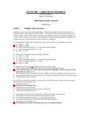 Economic Midterm Mutiple Choice Answers PDF